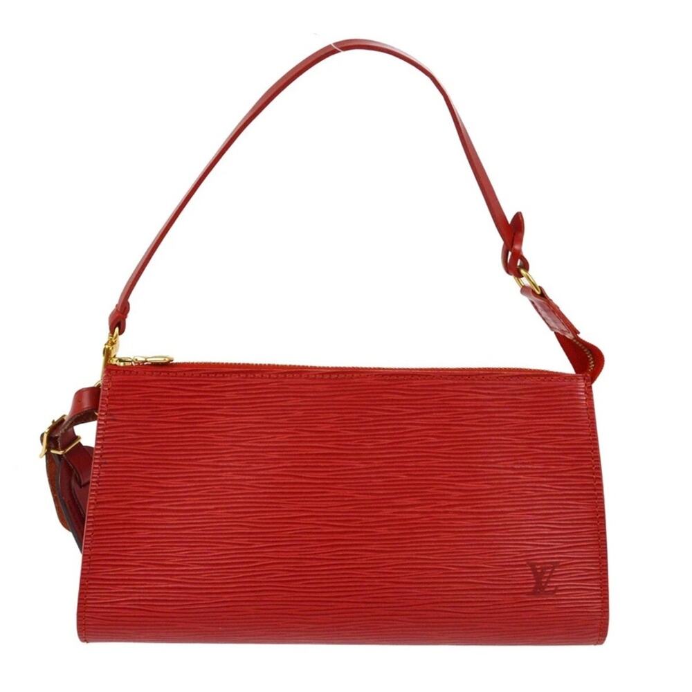 AUTHENTIC LOUIS VUITTON RED EPI POCHETTE ACCESSOIRES 24 HANDBAG - Picture 3 of 8